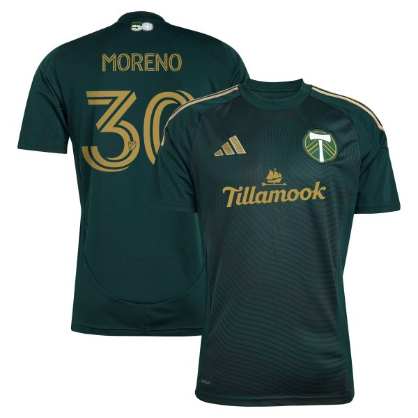 men8217s portland timbers santiago moreno adidas green 2025 forever green amp gold replica player jersey | LAFC Jerseys & MLS Apparel | Best Fan Merchandise
