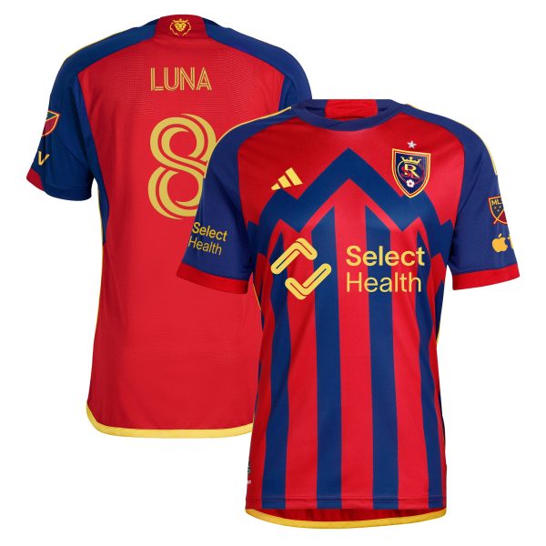men8217s real salt lake diego luna adidas red 2024 peak utah authentic player jersey | LAFC Jerseys & MLS Apparel | Best Fan Merchandise