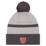 men8217s real salt lake new era gray 2025 kickoff cuffed knit hat with pom | LAFC Jerseys & MLS Apparel | Best Fan Merchandise