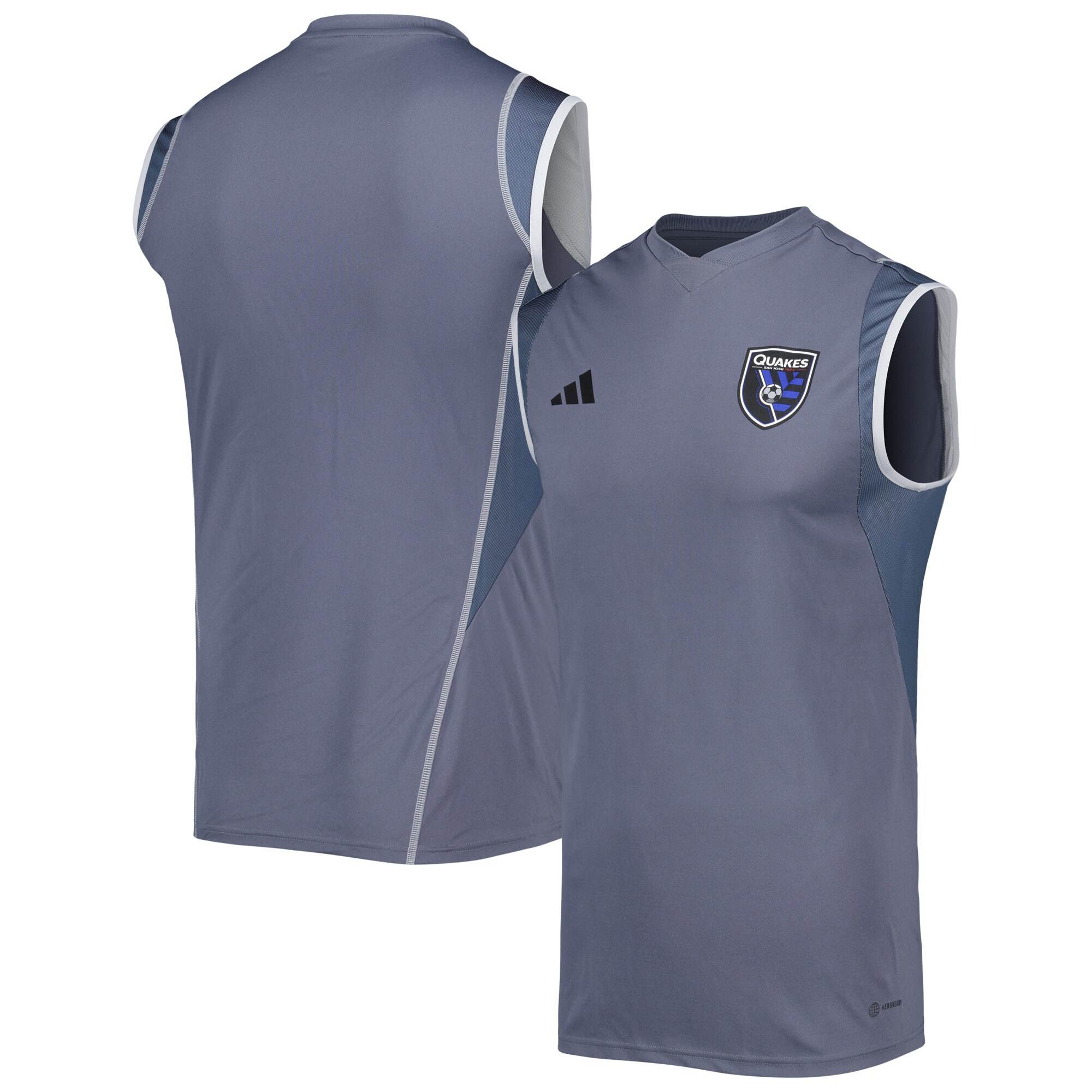 men8217s san jose earthquakes adidas gray 2023 on-field sleeveless training jersey | LAFC Jerseys & MLS Apparel | Best Fan Merchandise