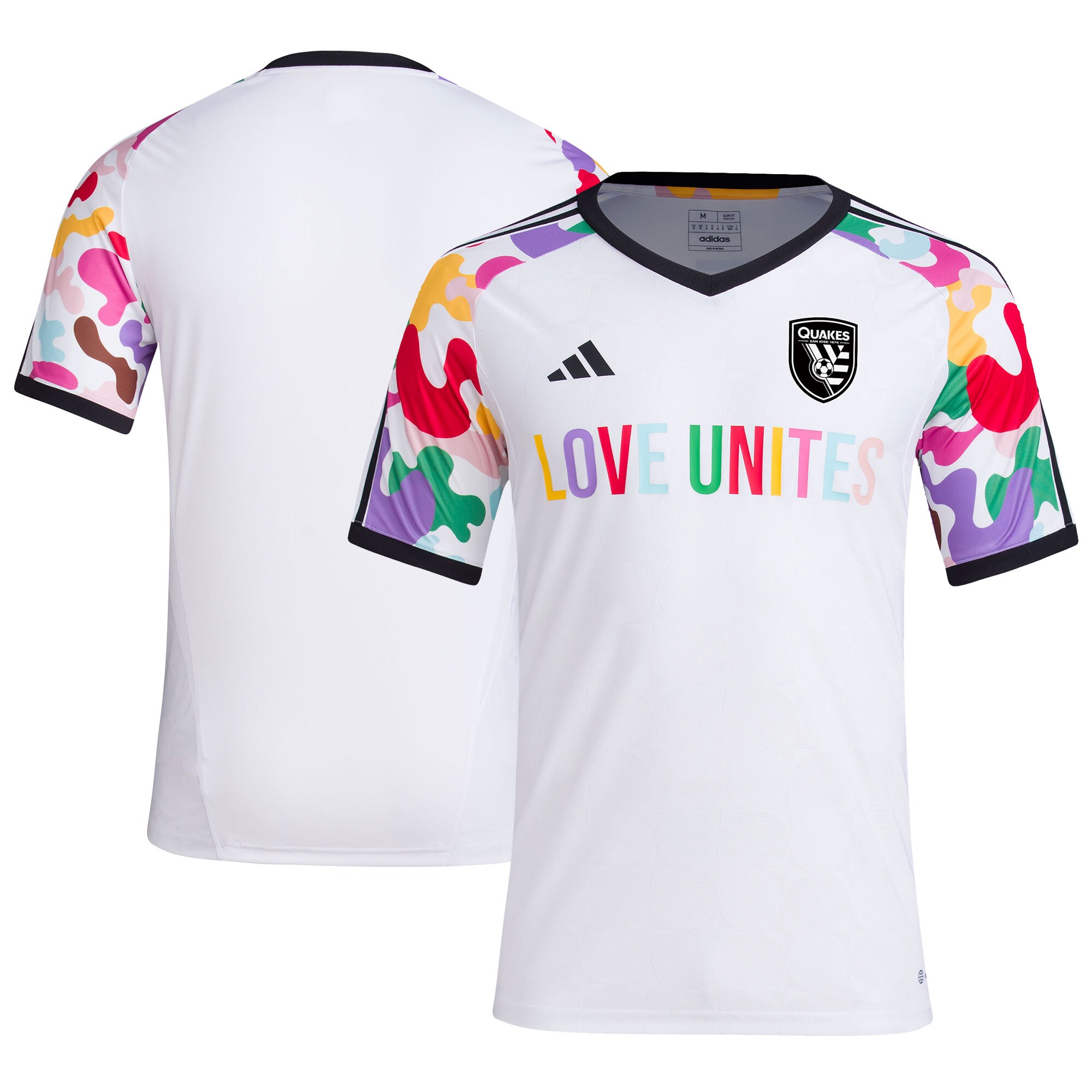 men8217s san jose earthquakes adidas white 2023 pride pre-match top | LAFC Jerseys & MLS Apparel | Best Fan Merchandise