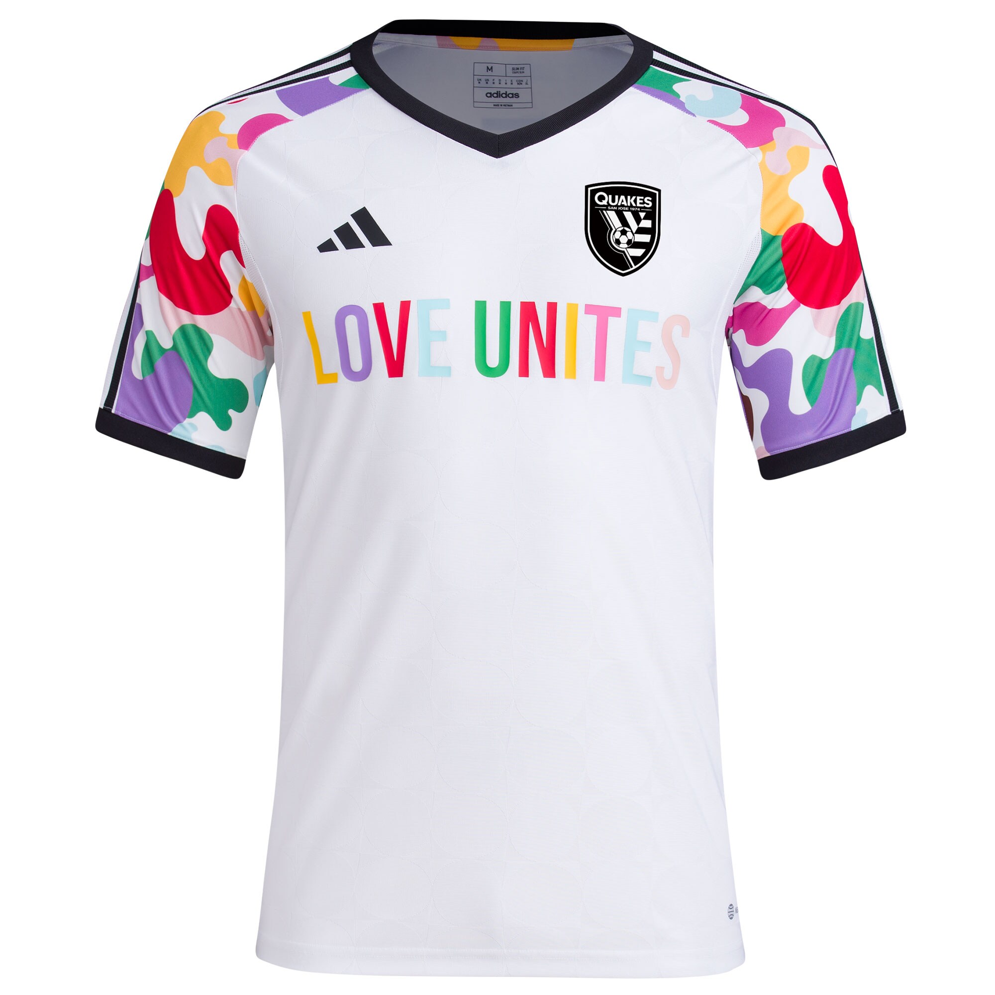 men8217s san jose earthquakes adidas white 2023 pride pre-match top | LAFC Jerseys & MLS Apparel | Best Fan Merchandise