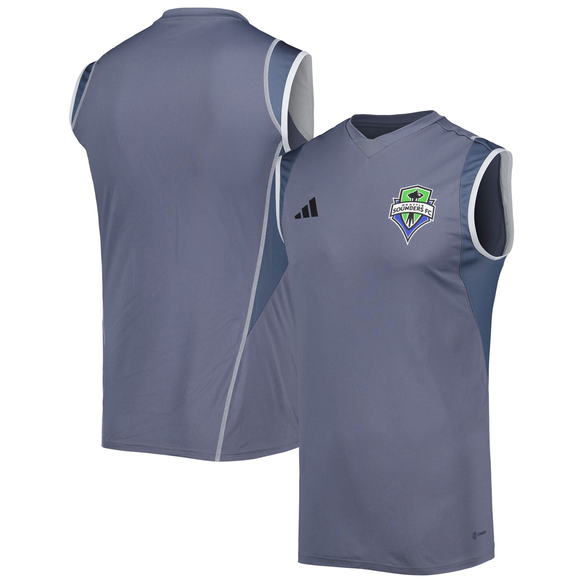 men8217s seattle sounders fc adidas gray 2023 on-field sleeveless training jersey | LAFC Jerseys & MLS Apparel | Best Fan Merchandise