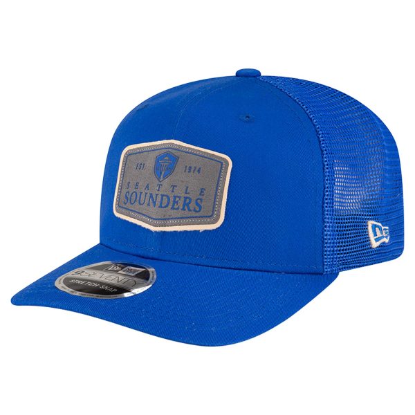 men8217s seattle sounders fc new era blue labeled 9seventy trucker stretch-snap adjustable hat | LAFC Jerseys & MLS Apparel | Best Fan Merchandise