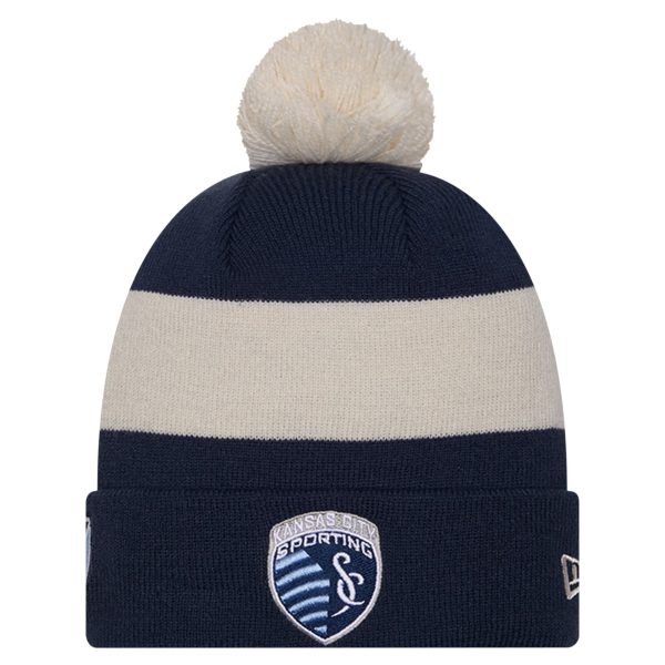 men8217s sporting kansas city new era navy 2024 kick off collection cuffed knit hat with pom | LAFC Jerseys & MLS Apparel | Best Fan Merchandise