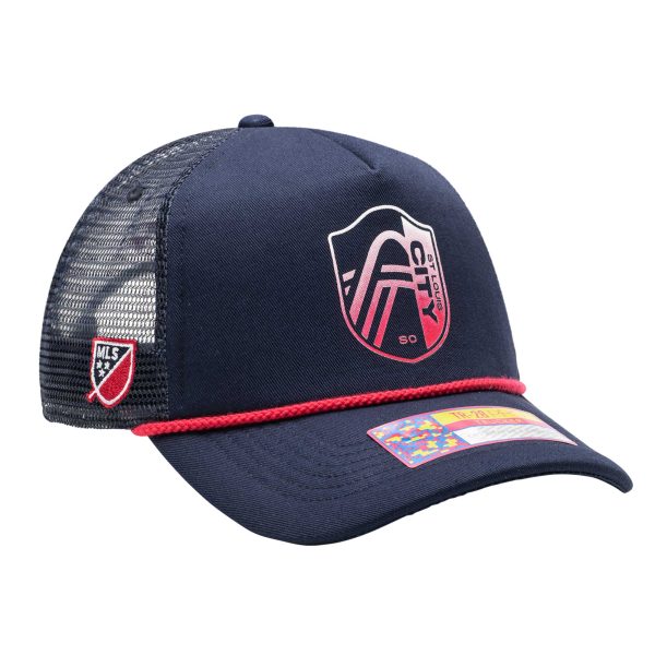 men8217s st. louis city sc navy atmosphere trucker adjustable hat | LAFC Jerseys & MLS Apparel | Best Fan Merchandise