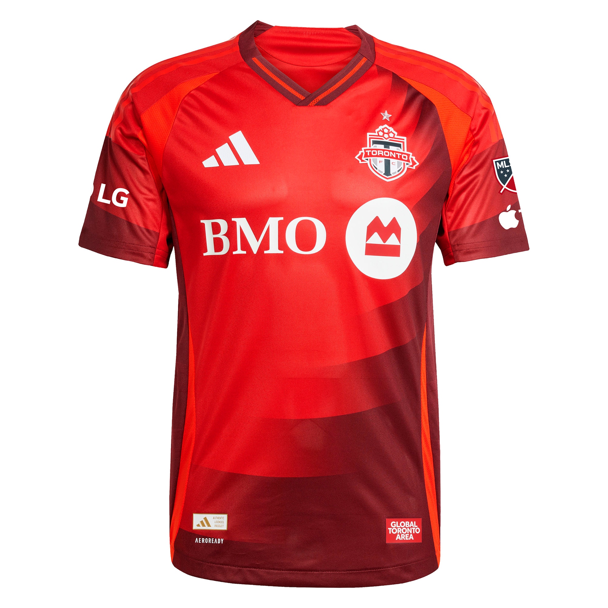 men8217s toronto fc adidas red 2025 club kit authentic custom jersey | LAFC Jerseys & MLS Apparel | Best Fan Merchandise