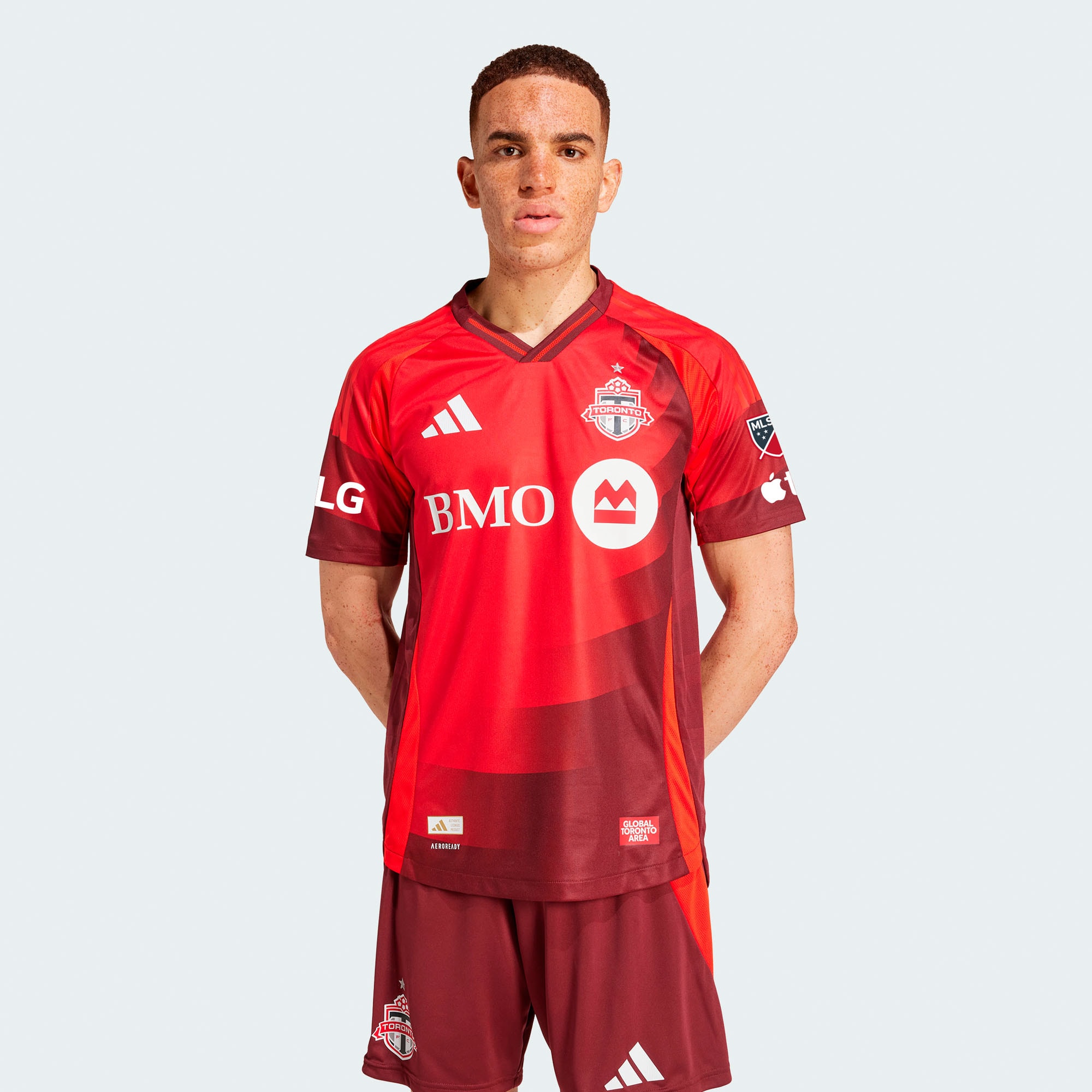 men8217s toronto fc adidas red 2025 club kit authentic jersey | LAFC Jerseys & MLS Apparel | Best Fan Merchandise