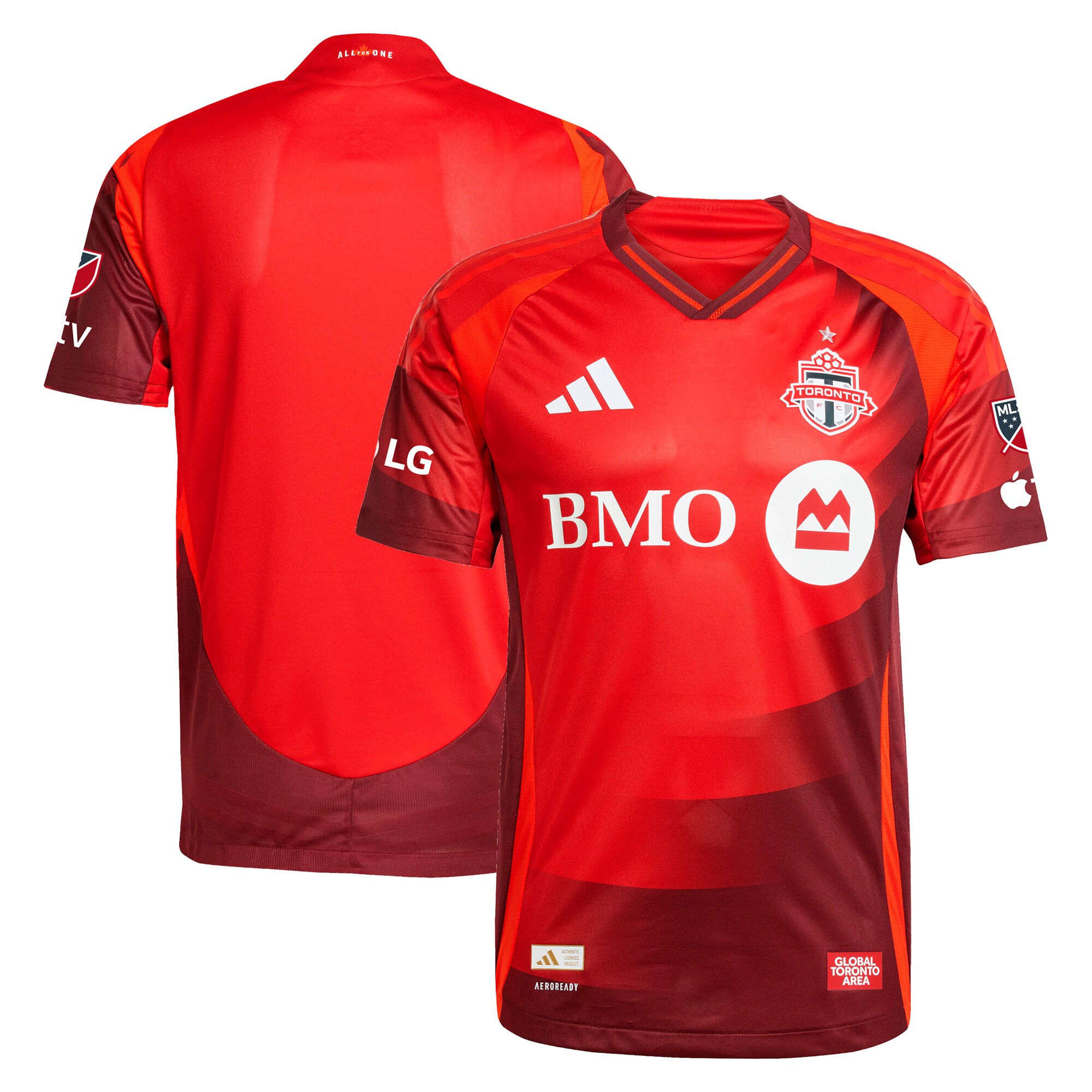 men8217s toronto fc adidas red 2025 club kit authentic jersey | LAFC Jerseys & MLS Apparel | Best Fan Merchandise