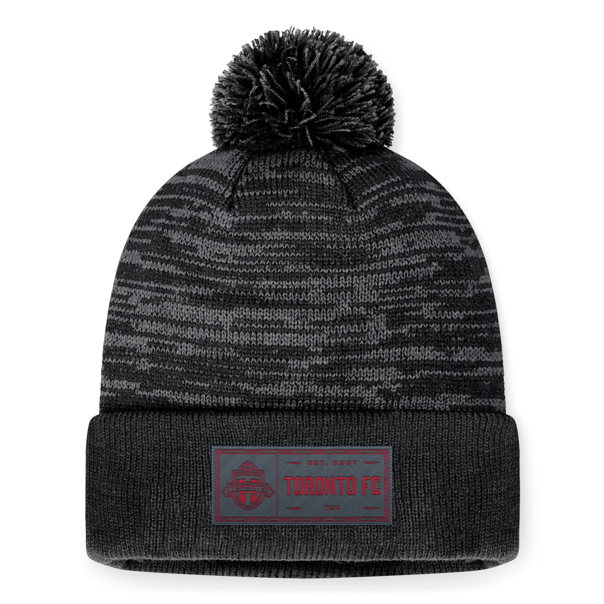 men8217s toronto fc fanatics heather charcoal low key cuffed knit hat with pom | LAFC Jerseys & MLS Apparel | Best Fan Merchandise