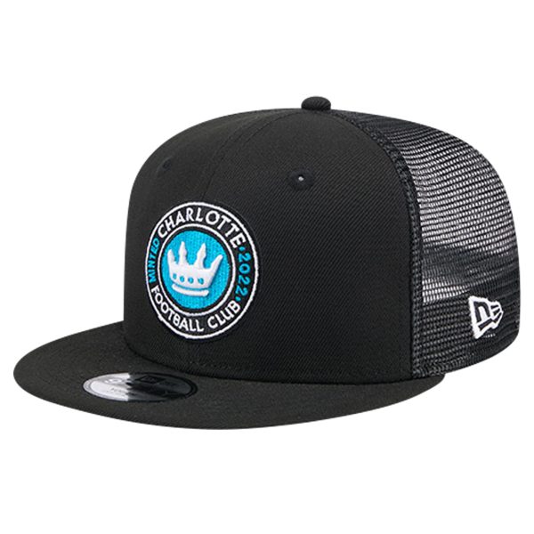 youth charlotte fc new era black 9fifty snapback trucker hat | LAFC Jerseys & MLS Apparel | Best Fan Merchandise